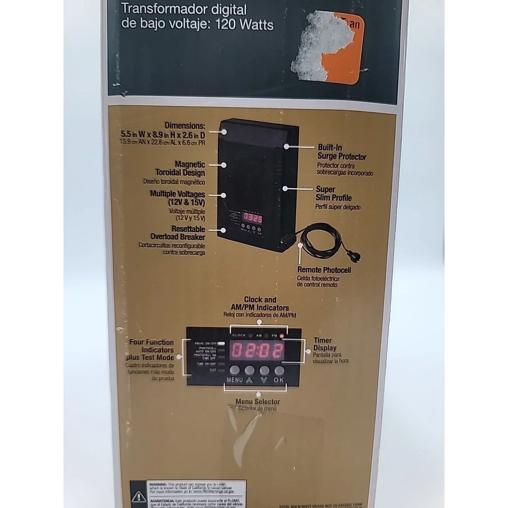 Hampton Bay Low-Voltage 120-Watt Landscape Lighting Transformer - Picture 5 of 10